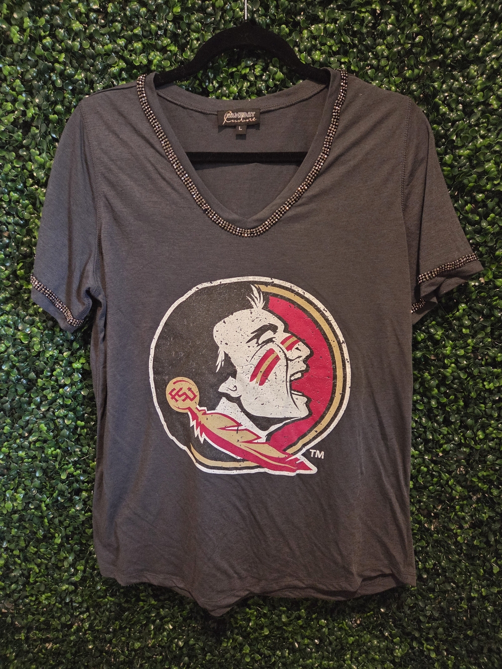 Florida State Seminoles Graphic V-Neck Tee - Gray